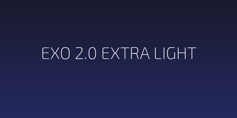 Exo 2.0 Extra Light Social Header