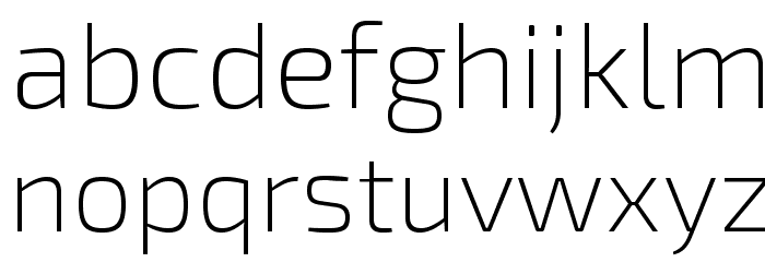 Exo 2.0 Extra Light Font LOWERCASE