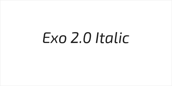 Exo 2.0 Italic Logo