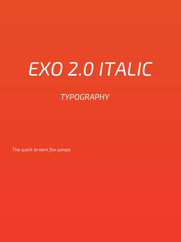 Exo 2.0 Italic Poster