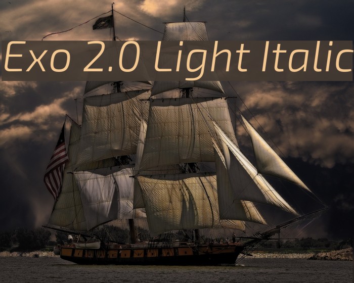 Exo 2.0 Light Italic Font examples