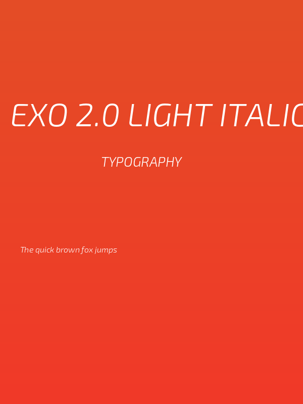 Exo 2.0 Light Italic Poster