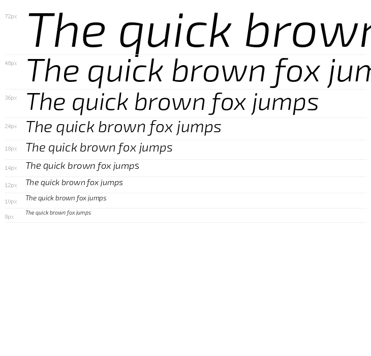 Exo 2.0 Light Italic Waterfall