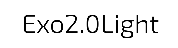Exo 2.0 Light  免费字体下载