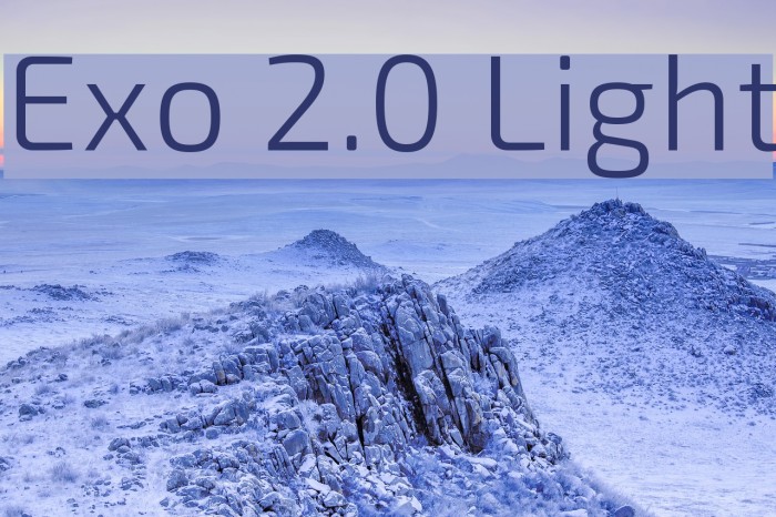 Exo 2.0 Light Font examples