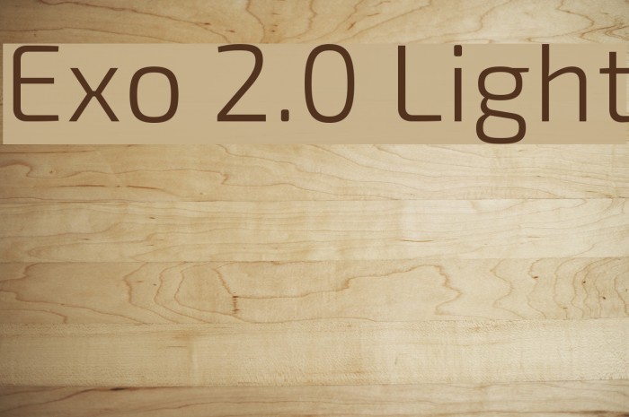 Exo 2.0 Light Font examples