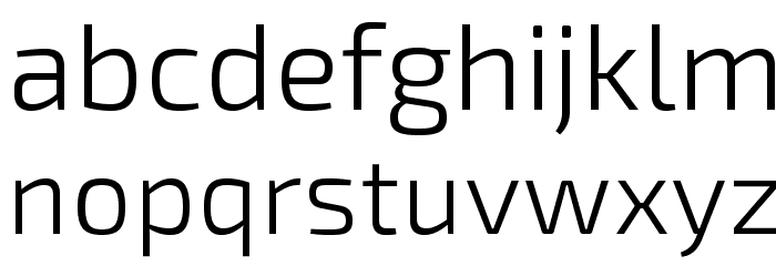 Exo 2.0 Light Font LOWERCASE
