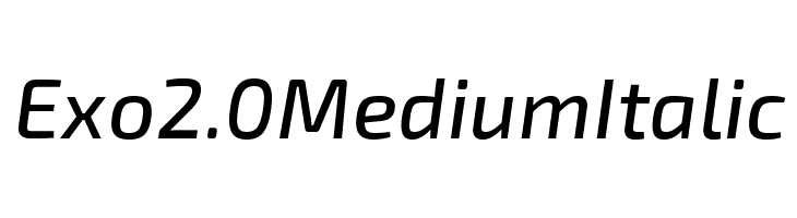 Exo 2.0 Medium Italic  免费字体下载
