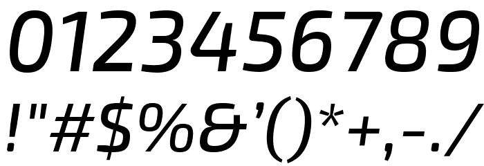 Exo 2.0 Medium Italic Font OTHER CHARS