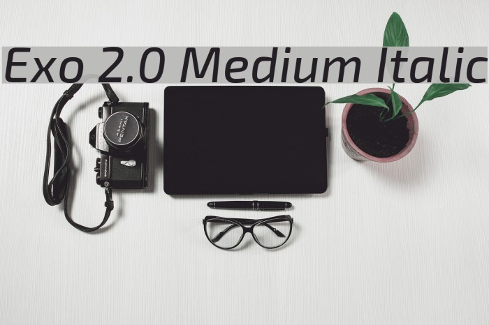 Exo 2.0 Medium Italic Font examples
