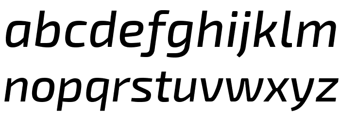Exo 2.0 Medium Italic Font LOWERCASE