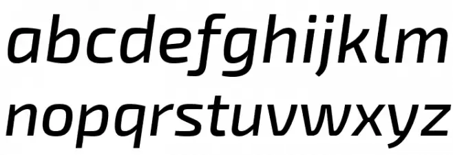 Exo 2.0 Medium Italic 字体 小写