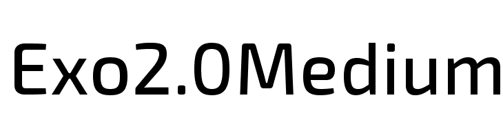 Exo 2.0 Medium  Скачать бесплатные шрифты
