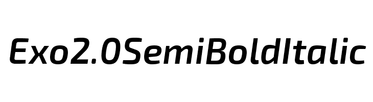Exo 2.0 Semi Bold Italic Font
