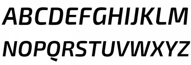 Exo 2.0 Semi Bold Italic Polices MAJUSCULES