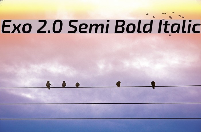 Exo 2.0 Semi Bold Italic Font examples