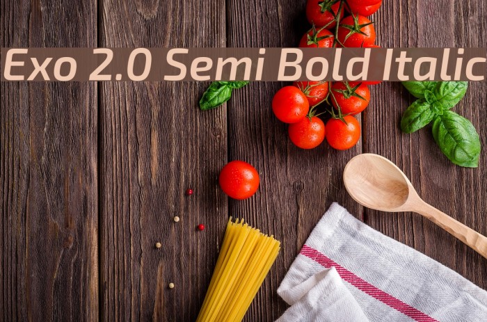 Exo 2.0 Semi Bold Italic Font examples