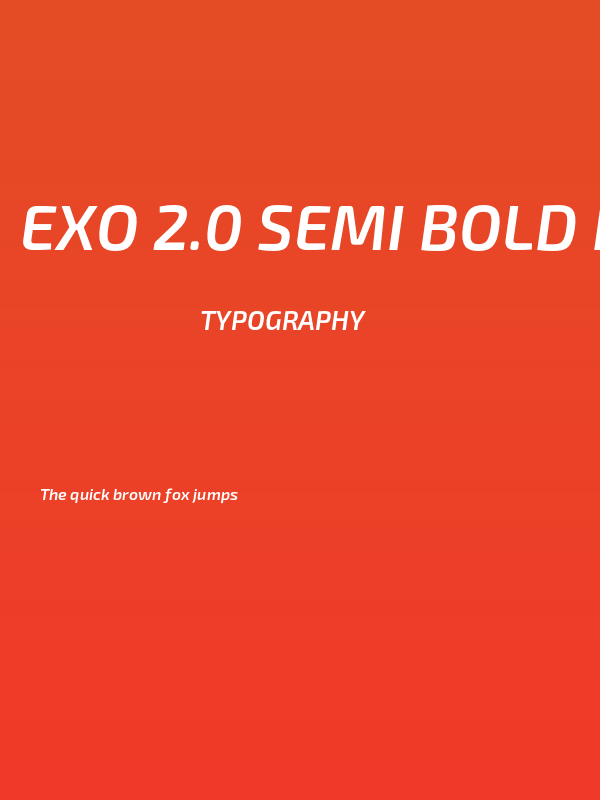 Exo 2.0 Semi Bold Italic Poster