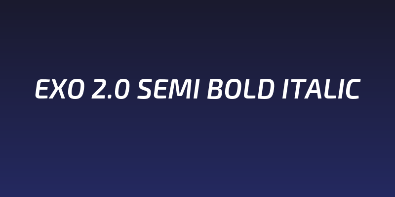 Exo 2.0 Semi Bold Italic Social Header