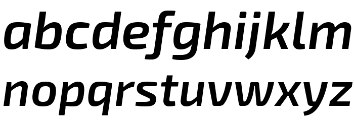 Exo 2.0 Semi Bold Italic Font LOWERCASE