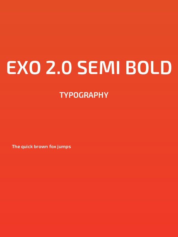 Exo 2.0 Semi Bold Poster