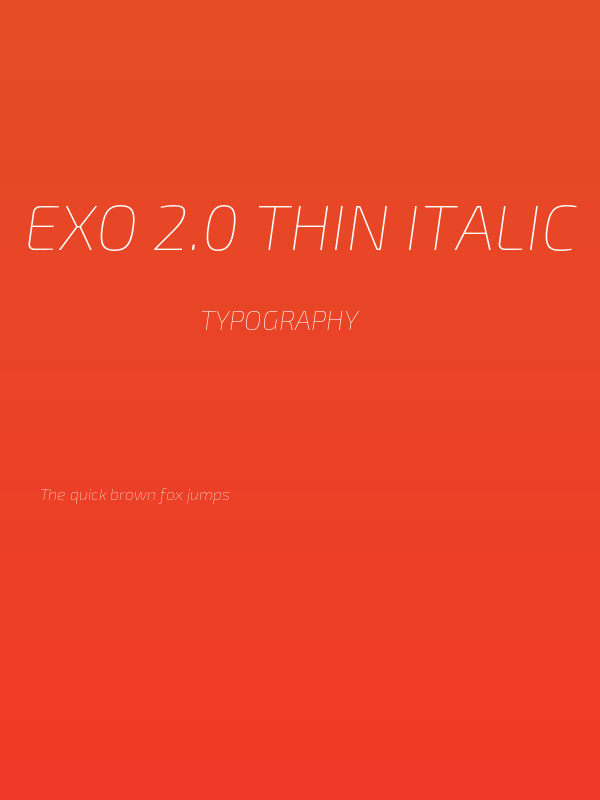 Exo 2.0 Thin Italic Poster