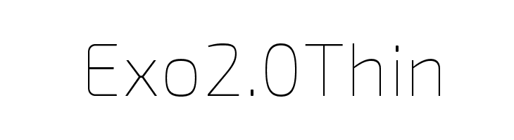 Exo 2.0 Thin  font caratteri gratis