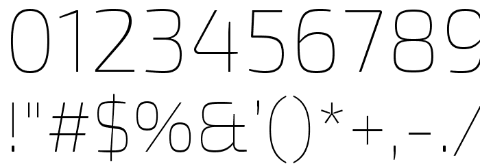 Exo 2.0 Thin Font OTHER CHARS