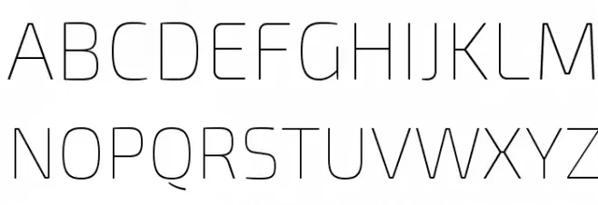 Exo 2.0 Thin Schriftart Groß