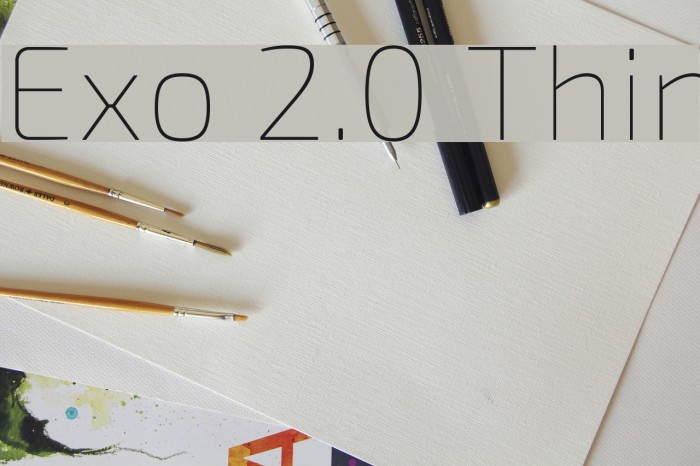 Exo 2.0 Thin Font examples