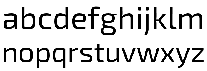 Exo 2 Font LOWERCASE