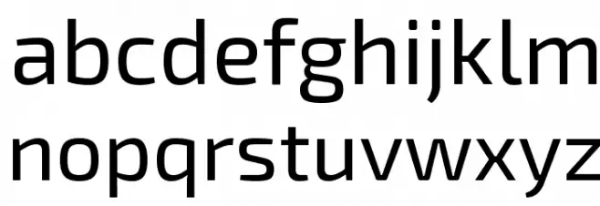 Exo 2 Font LOWERCASE