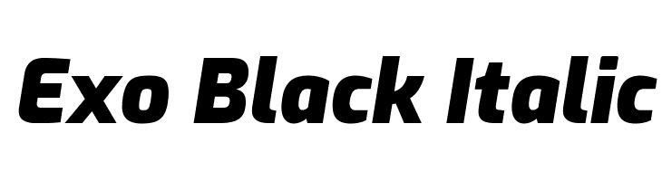 Exo Black Italic Font