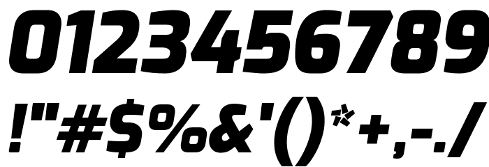 Exo Black Italic Font OTHER CHARS