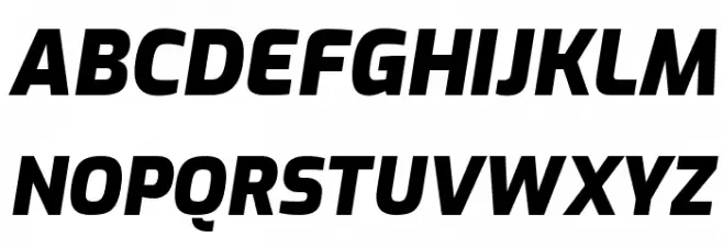 Exo Black Italic 字体 大写