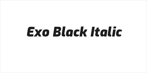 Exo Black Italic Logo