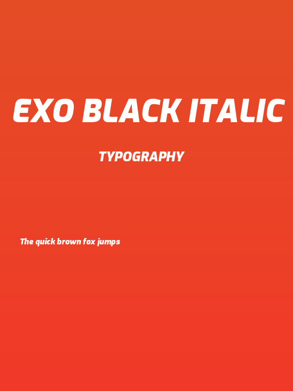 Exo Black Italic Poster