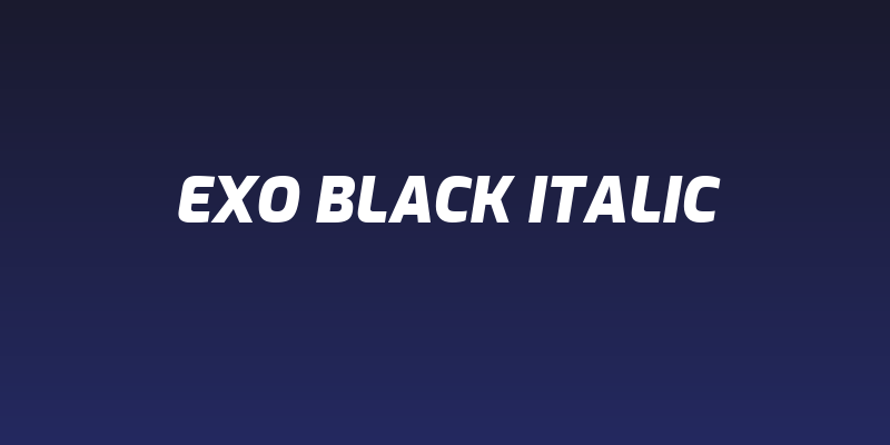 Exo Black Italic Social Header