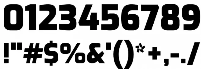 Exo Black Font OTHER CHARS