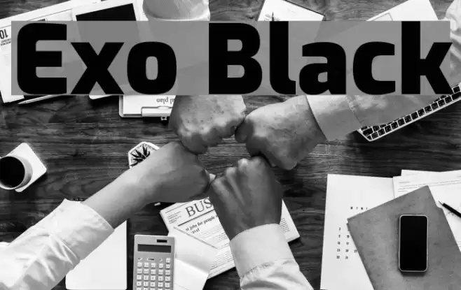 Exo Black Font examples