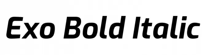 Exo Bold Italic  تنزيل الخطوط
