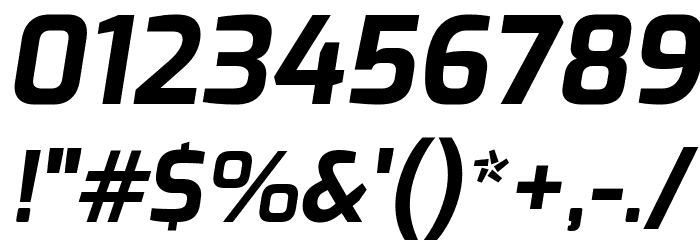 Exo Bold Italic Font OTHER CHARS