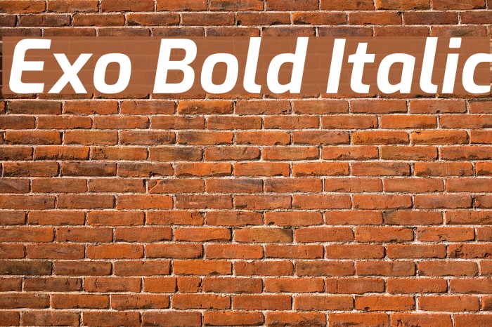 Exo Bold Italic Font examples