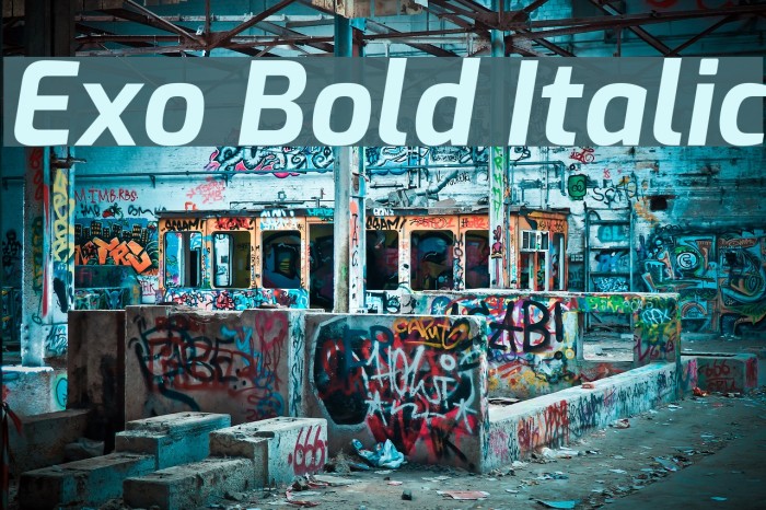 Exo Bold Italic Font examples