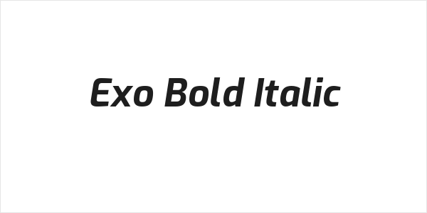 Exo Bold Italic Logo