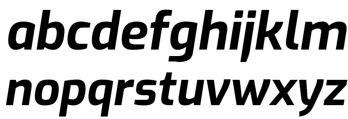 Exo Bold Italic Font LOWERCASE