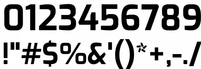 Exo Bold Font OTHER CHARS