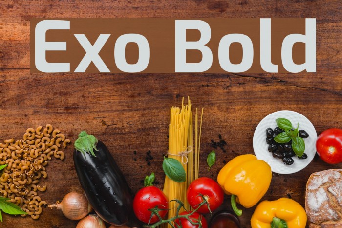 Exo Bold Шрифта examples