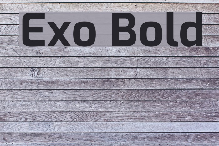 Exo Bold Шрифта examples