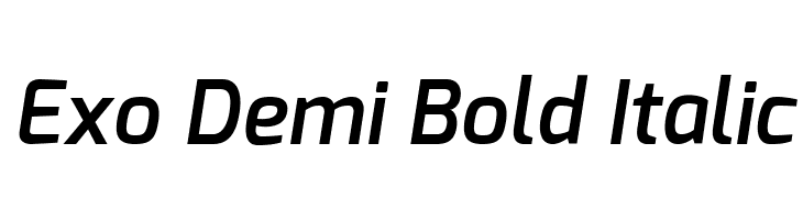 Exo Demi Bold Italic Font